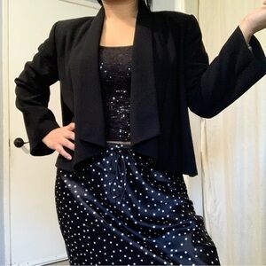 Kasper Separates Women Black Long Sleeve Oversized Blazer Size 8
